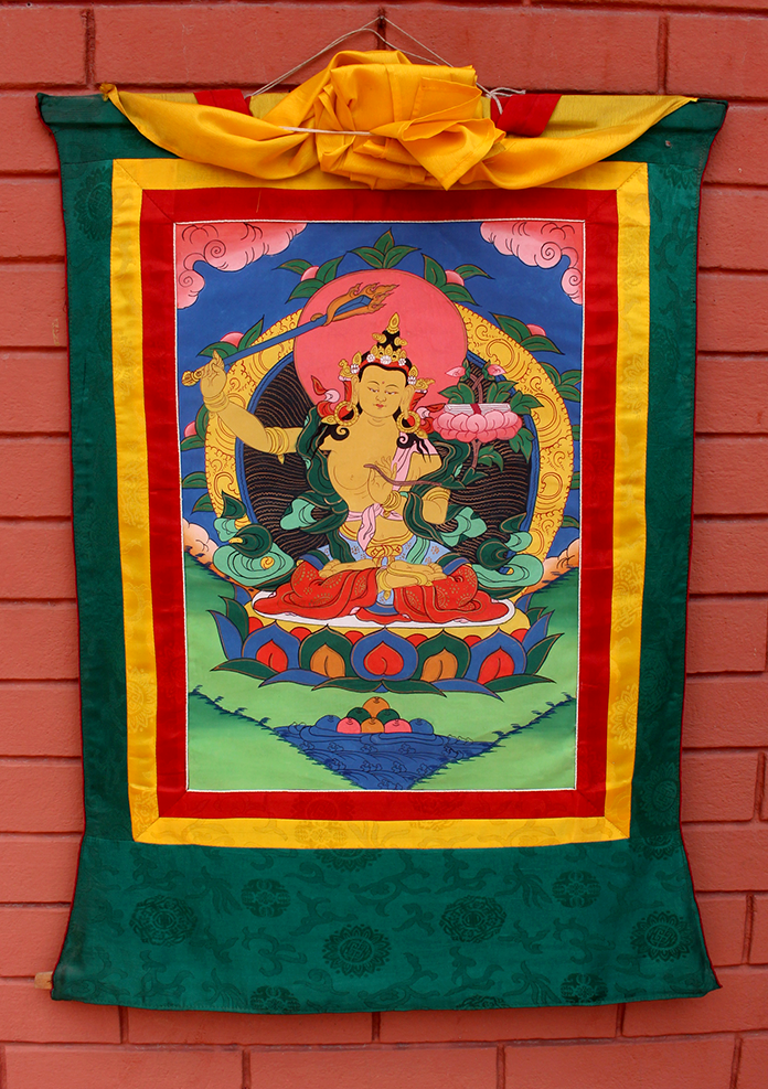 Manjushri Wall Hanging Banner with Brocade