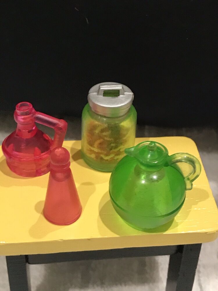 Barbie Pasta Jar Translucent Container Play Food Diorama Dollhouse Miniature Lot