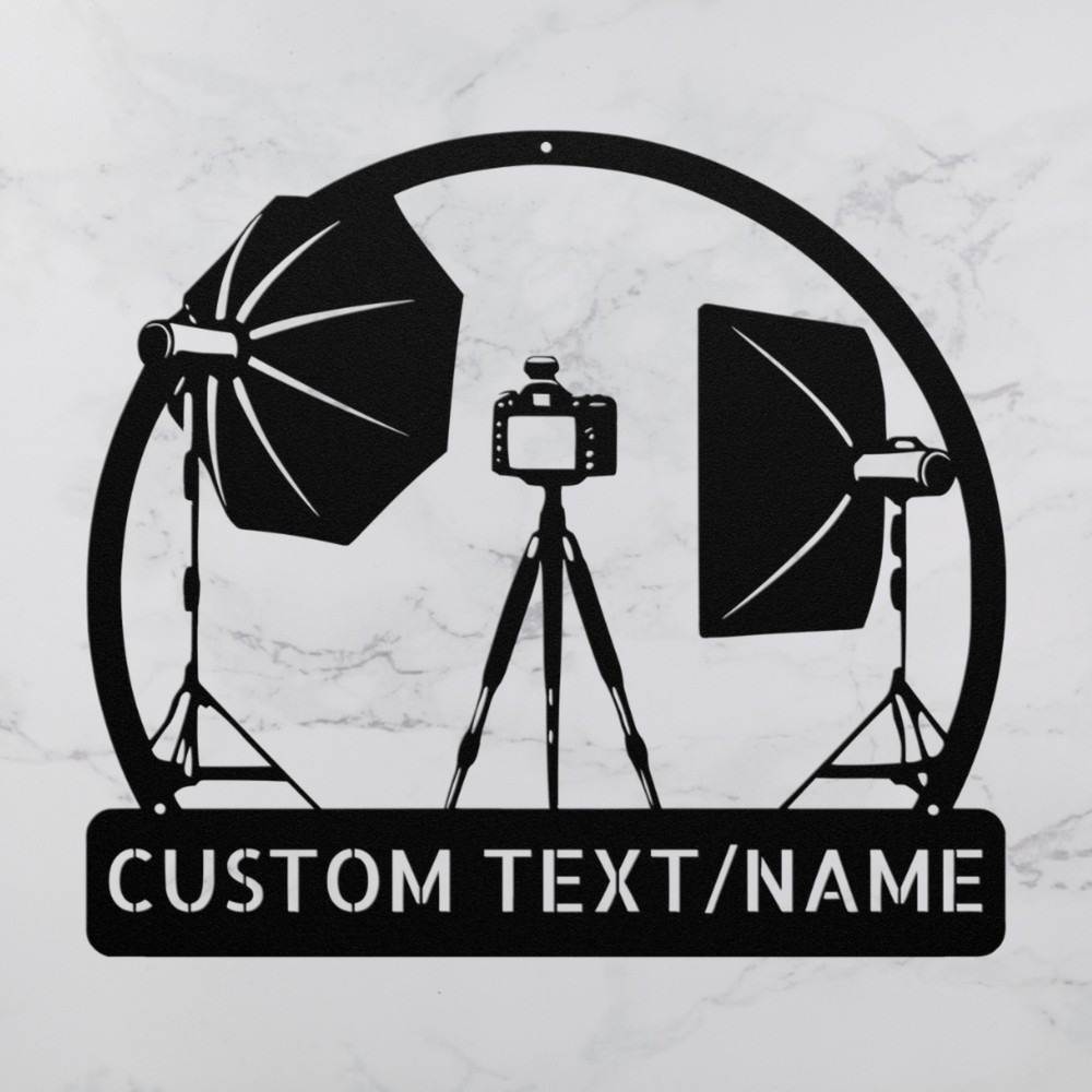 Custom Photography Studio Metal Sign Personalized Decor for Photographers