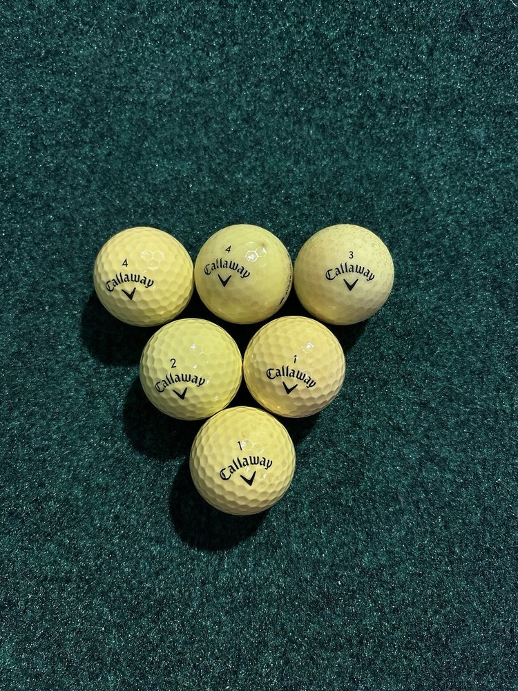 15-Count Refurbished Callaway Neon Golf Balls - Red Pink Green Yellow