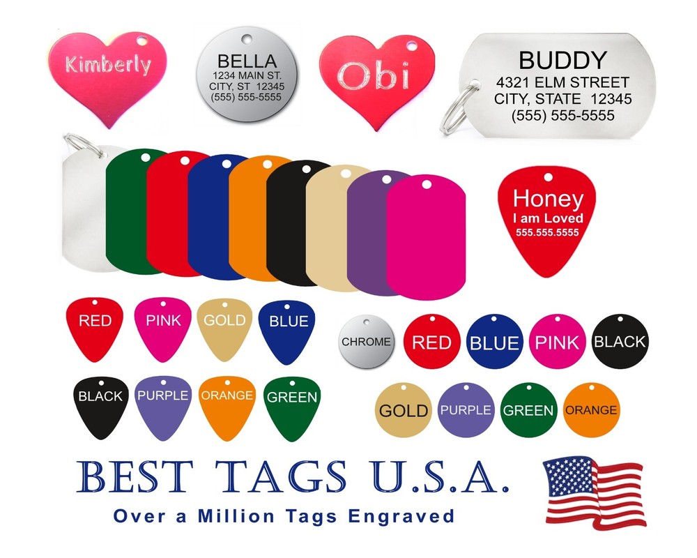 BUY THE BEST DOG TAG Personalized Engraved Made in USA - $6.95 SHIPPED!