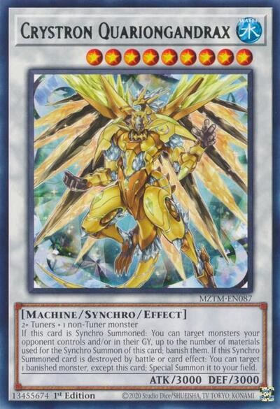 1st Ed NM Crystron Quariongandrax - YuGiOh Maze of the Master 1x ENG