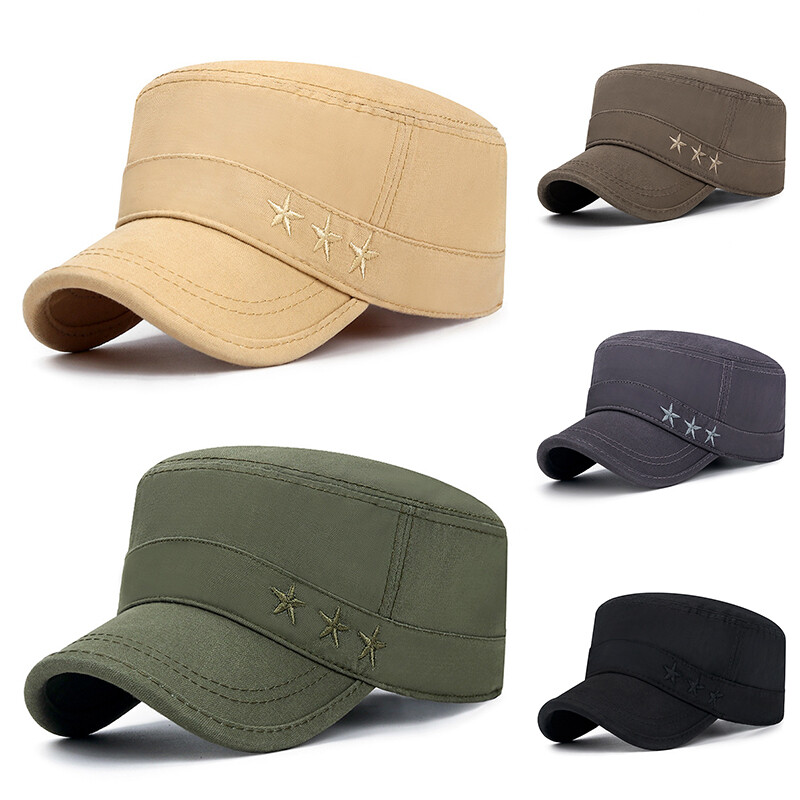 Female Cadet Hat Baseball Hat Army Hats Flat Top Caps Military Cap Casual Autumn