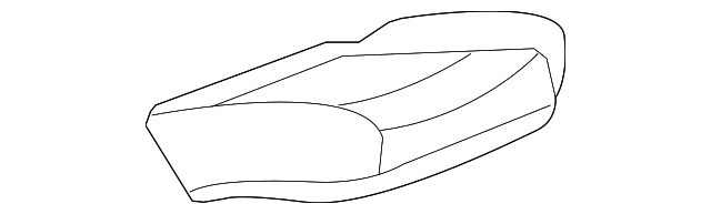 Genuine GM Ebony Rear Passenger Side Seat Cushion Cover 22958215