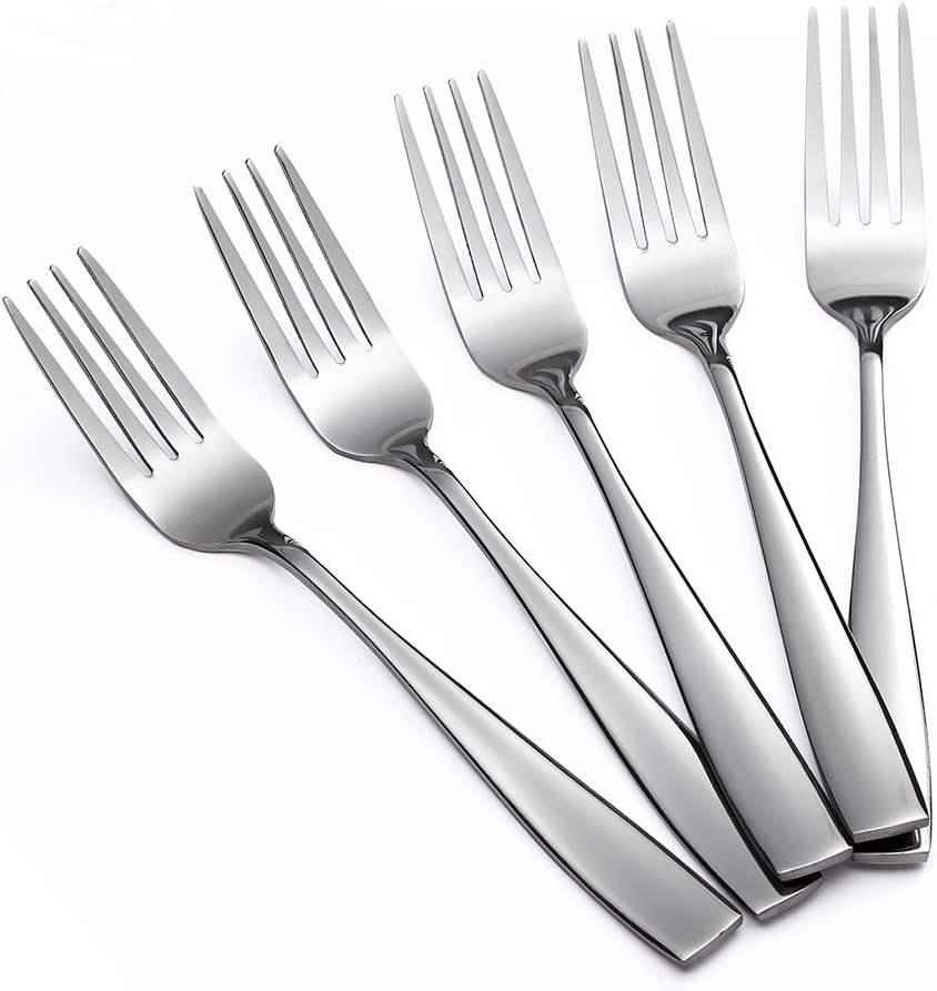 Stainless Steel Salad Forks Set 6.7-Inch 12-Piece Durable Modern Utensils