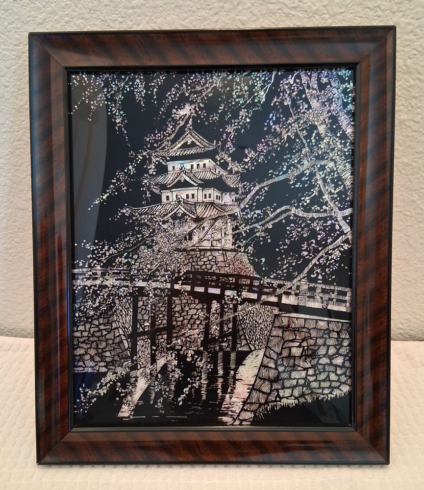 Rare Osaka Castle paper-cut handmade decor
