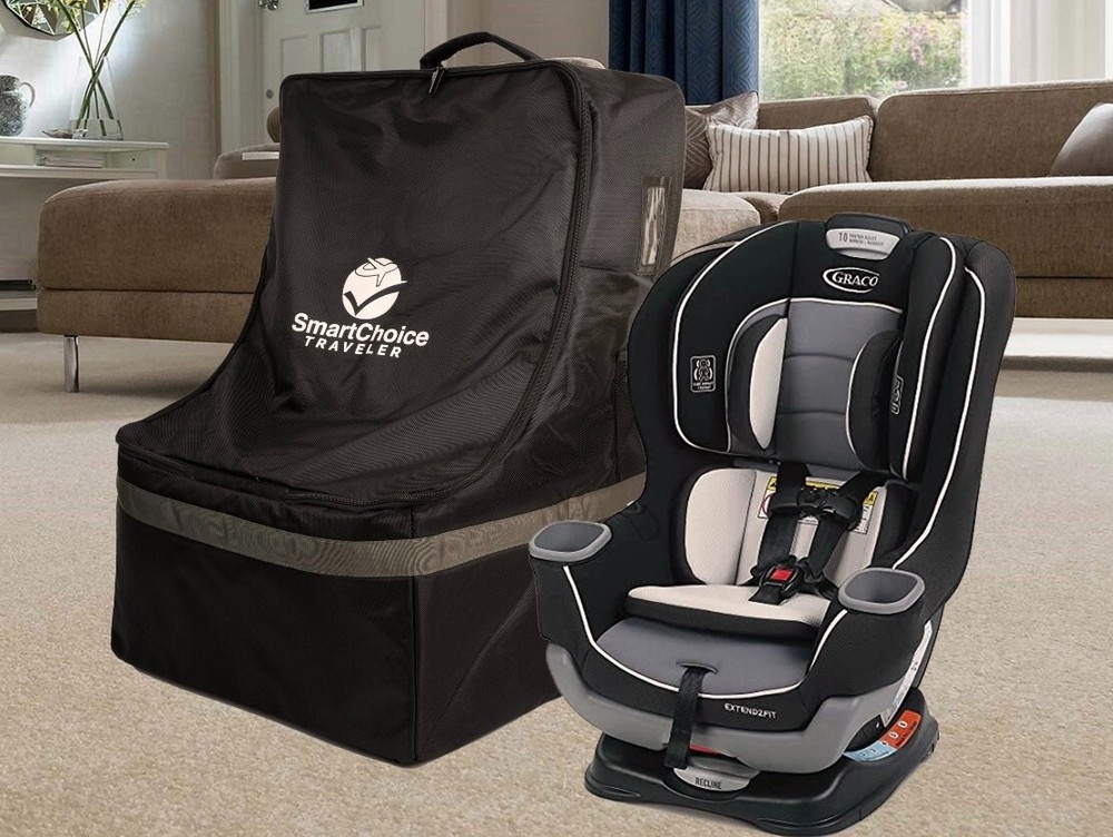 Padded Car Seat Travel Bag Carseat cover Backpack for plane