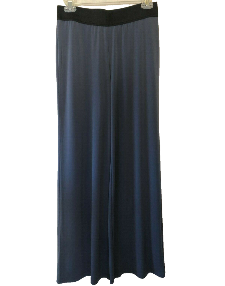 ✿ ALFANI Women Long Casual Elastic Pants Palazzo Gray PS Wide Relax Loose Fit