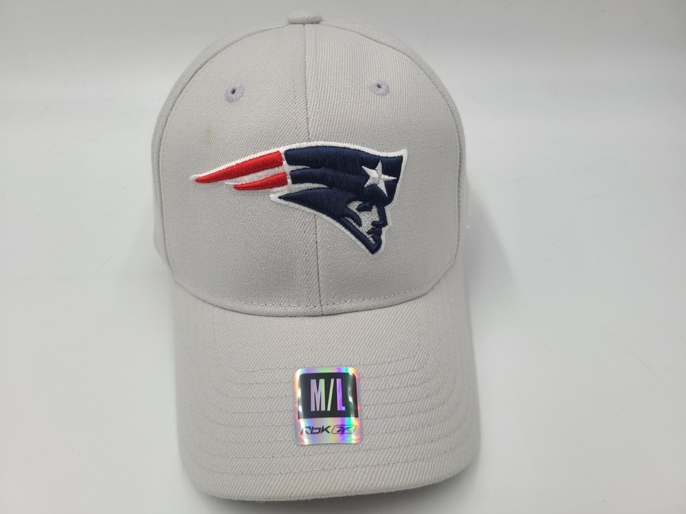 New England Patriots Reebok Sideline Flex Fitted Cap Gray NFL Unisex M-L