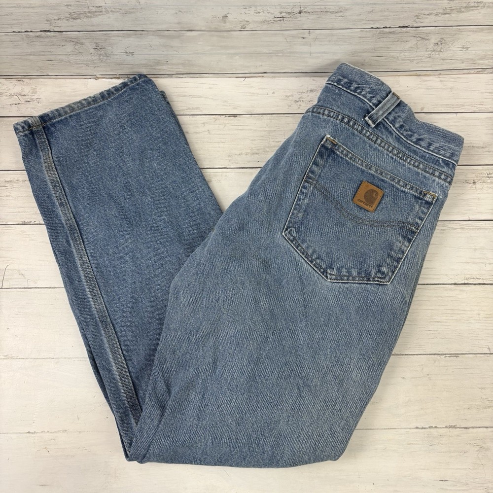 Carhartt Jeans Mens 35x32 B480 DVB Straight Traditional Fit Denim Workwear