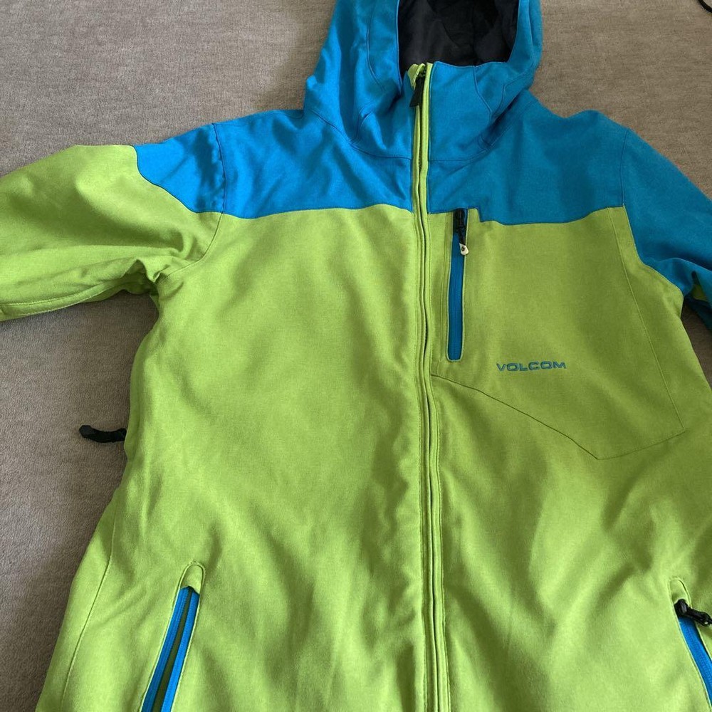 Volcom Snowboard Jacket Mens Size L Green Blue
