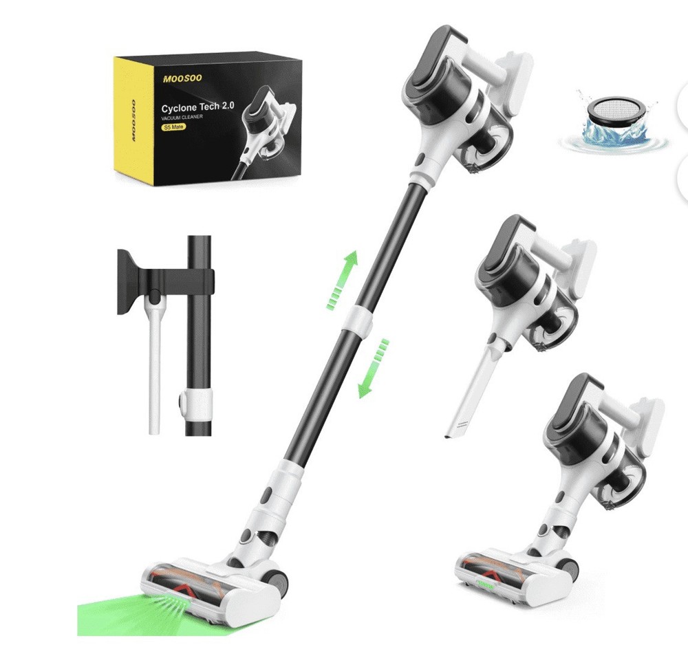 Moosoo S5 Mate 23KPa Cordless Vacuum with 55-Min Runtime