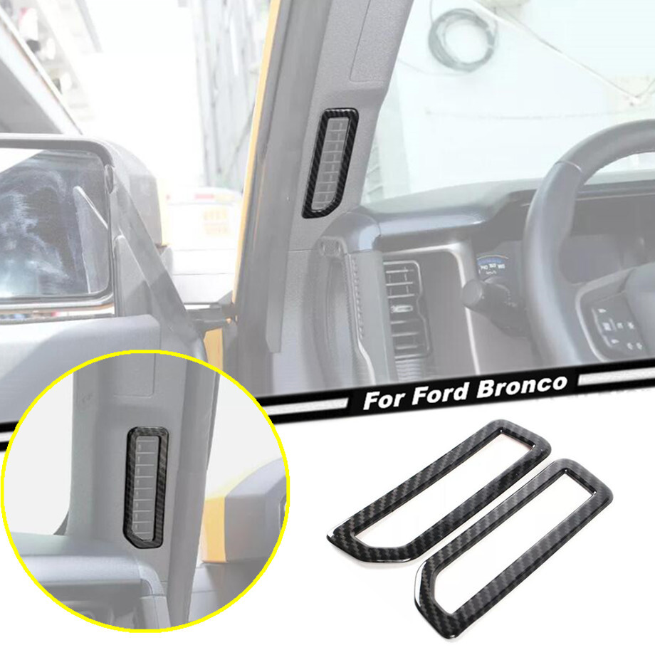 2021-2024 Ford Bronco A/C Vent Trim Cover - Carbon Fiber A-Pillar