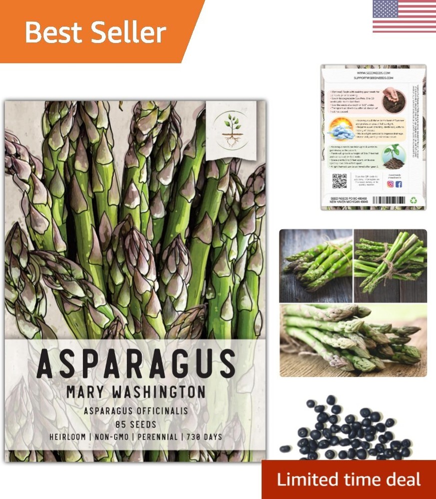 Mary Washington Asparagus Seeds - 85 Heirloom Seeds for Planting Asparagus of...