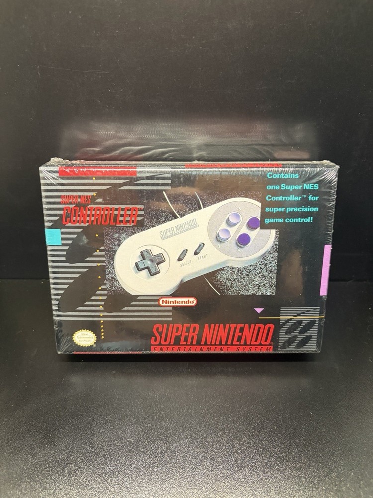 Original Nintendo SNES Super NES Controller Original 1991 Boxed OEM SNS-005