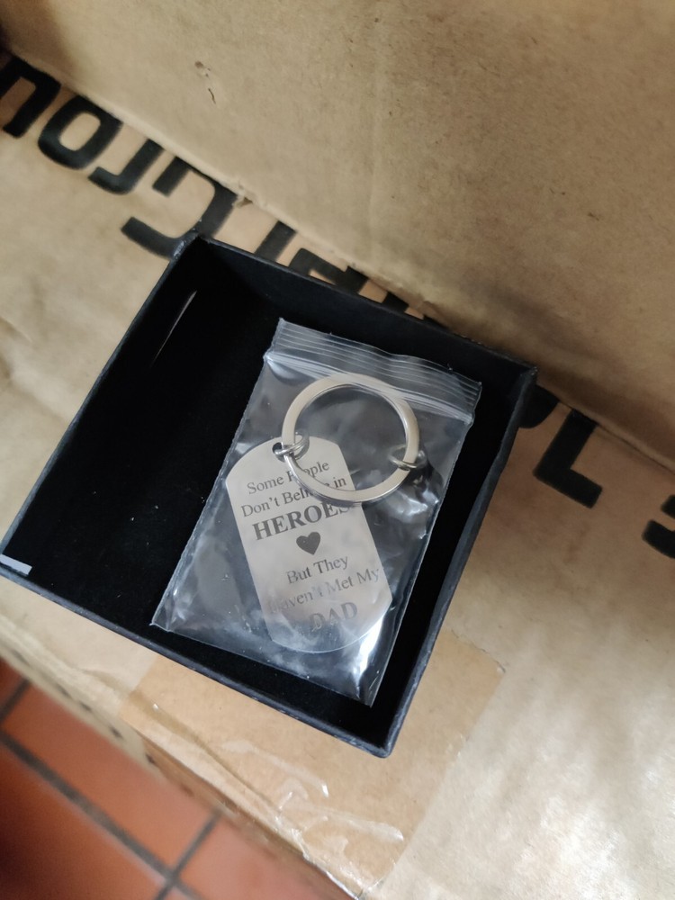 Fathers Day Gift Keychain Thanksgiving Day Gift from Daughter Son Kids for...-image