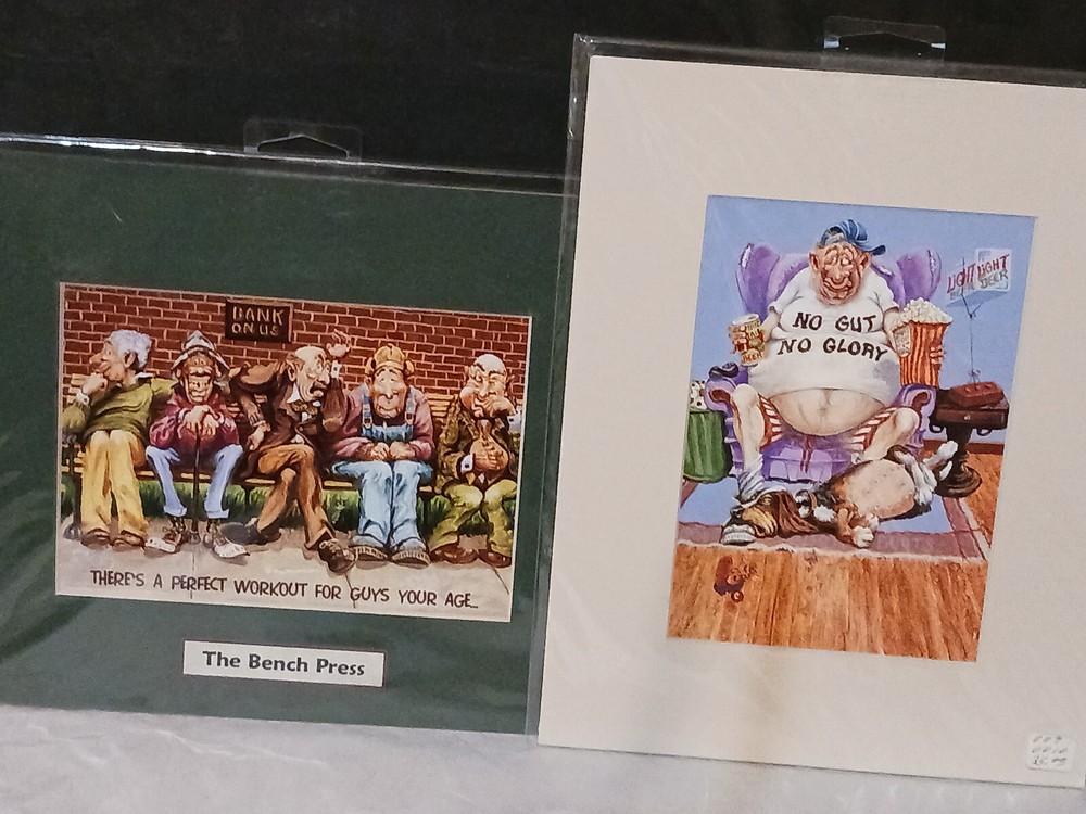 Western Artist Roy Boots Reynolds Cartoon Cowboy 2 8x10 prints Boots Reynolds