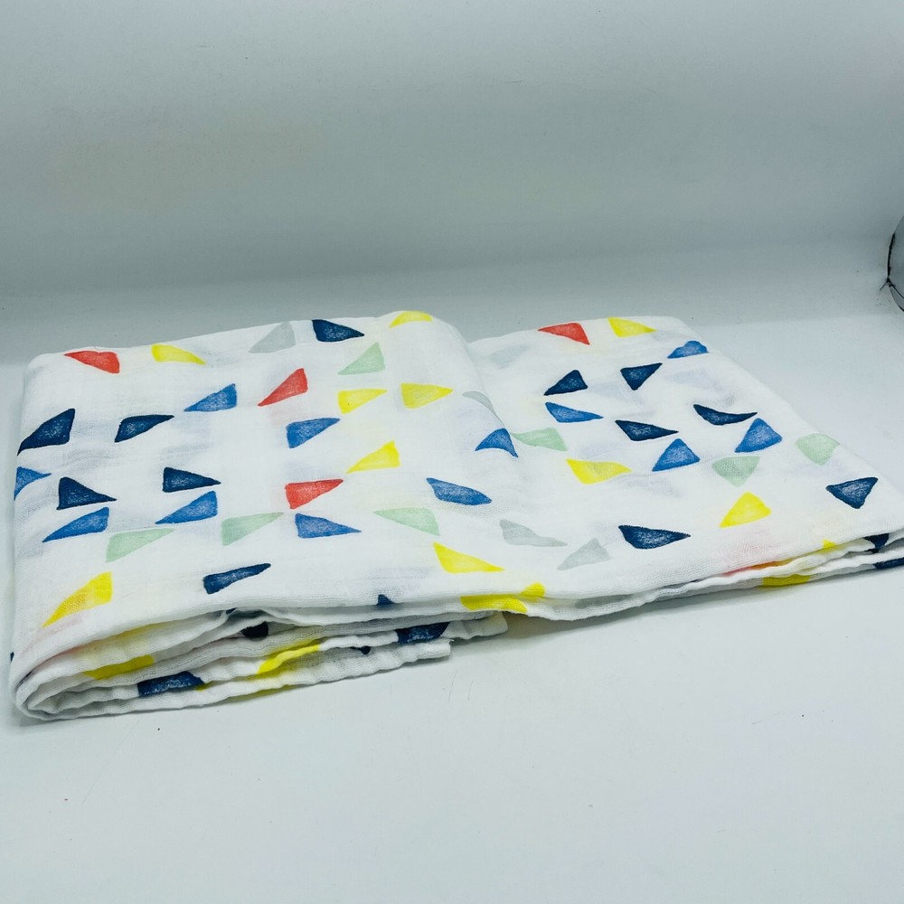 Aden Anais Cotton Muslin Swaddle Blanket Triangles Abstract Nursery Baby  