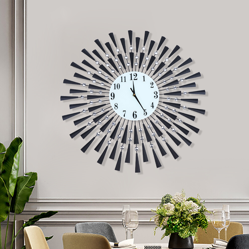 Modern 3D Large Wall Clock Art Arab Numerals Home Living Room Office Decor  NEW