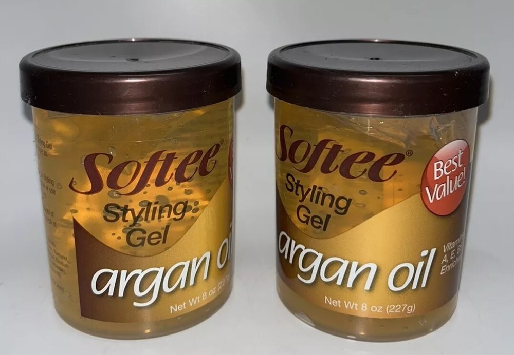 2 Softee Styling Gel Argan Oil 8 Oz