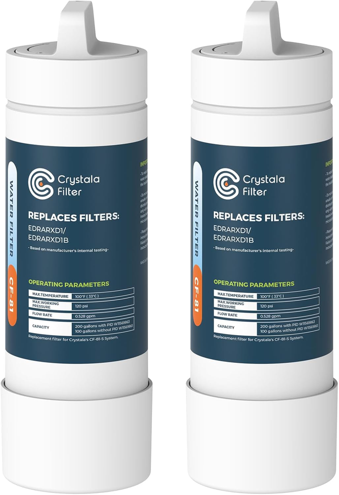 Refrigerator Water Filter Compatible with EDRARXD1 2-Pack