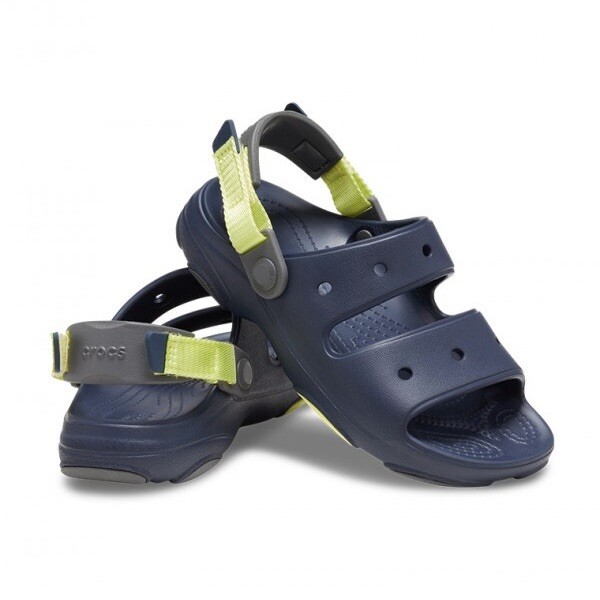 Crocs Kids Classic All-Terrain Sandal Unisex Size 5J Navy Blue 207707-410 NWT