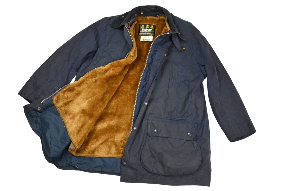Barbour Border Jacket Vintage Men's A205 Blue England Size C46/117cm