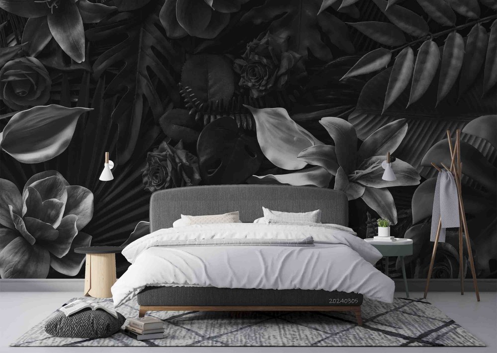3D Flower Plant Closeup Wall Murals Wallpaper Murals Wall Sticker
