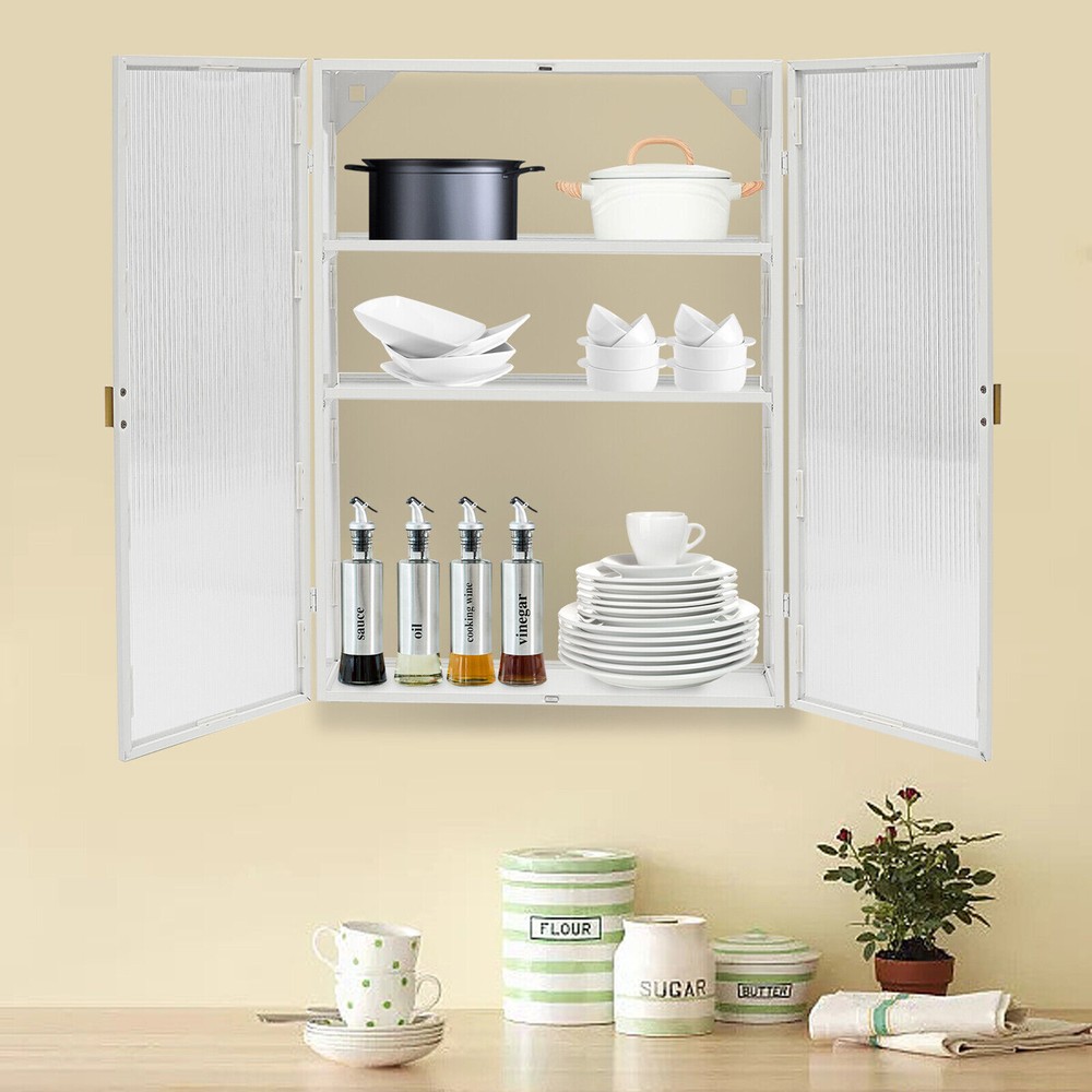 Haze Double Door Wall Cabinet for Kitchen & Bathroom with Removable Shelves