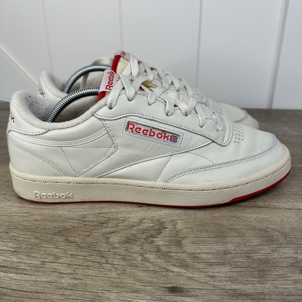 Reebok Club C 85 Vintage Cream & Red Men Size 11 Tennis Shoes Sneakers