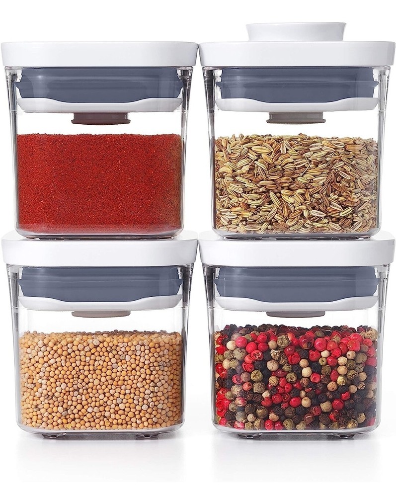 Brand New OXO Good Grips 4-Piece Mini POP Container Clear Set