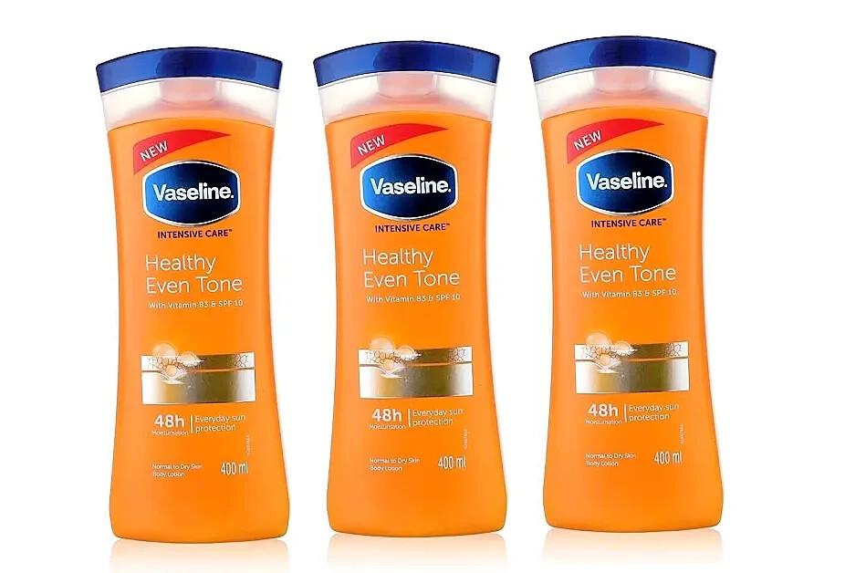 Vaseline Healthy Tone Body Lotion with Vitamin B3 400ml - Pack of 3