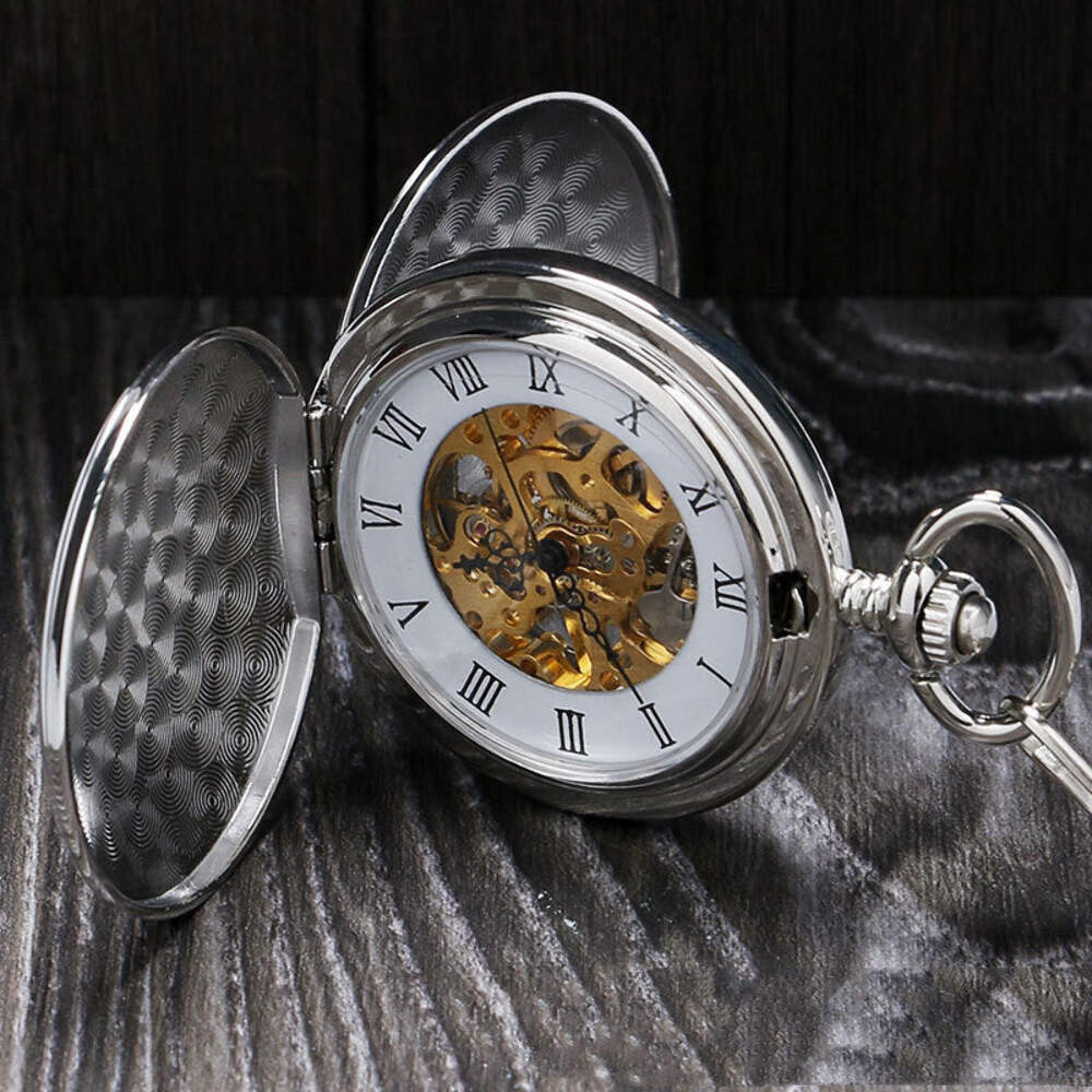 Vintage Mechanical Two-sided Pocket Watch with Classic Minimalist Design