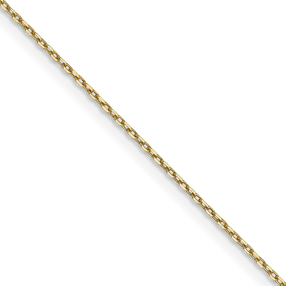 10k Yellow Gold .8mm Diamond-cut Cable with Lobster Clasp Chain Necklace 16