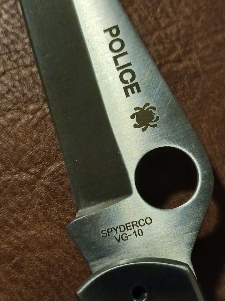 Spyderco Poloce Stainless Steel Vg-10 Plain Edge Blade