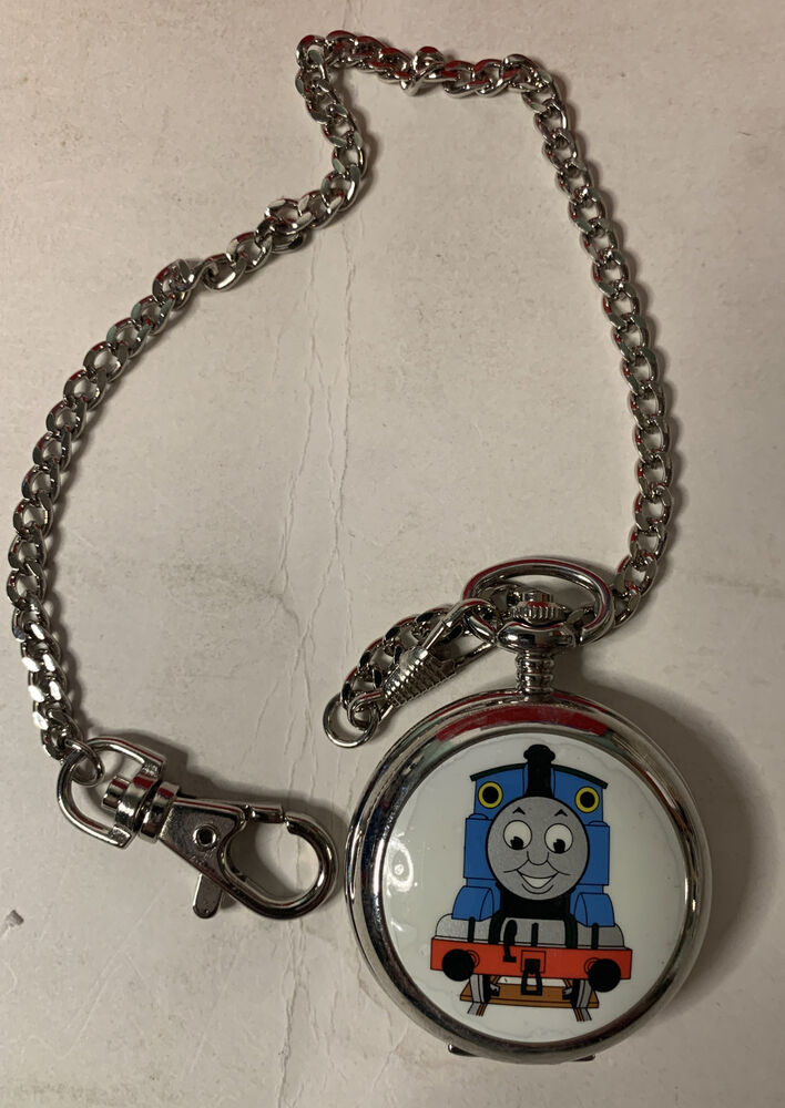 Thomas the Tank Train Pocket Watch and Matching Case. Needs Battery