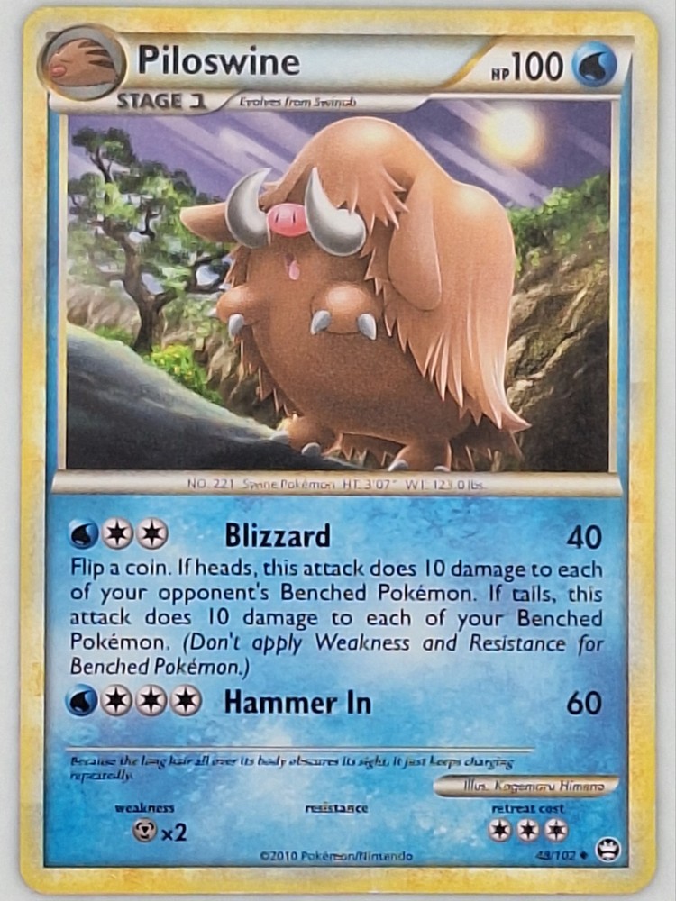 Piloswine 48/102 Pokemon - HGSS Triumphant MP