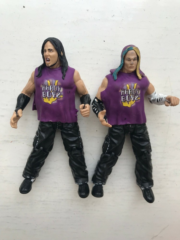 WWE WWF JEFF & MATT THE HARDY BOYZ JAKKS WRESTLING FIGURE SET TTL TEAM EXTREME