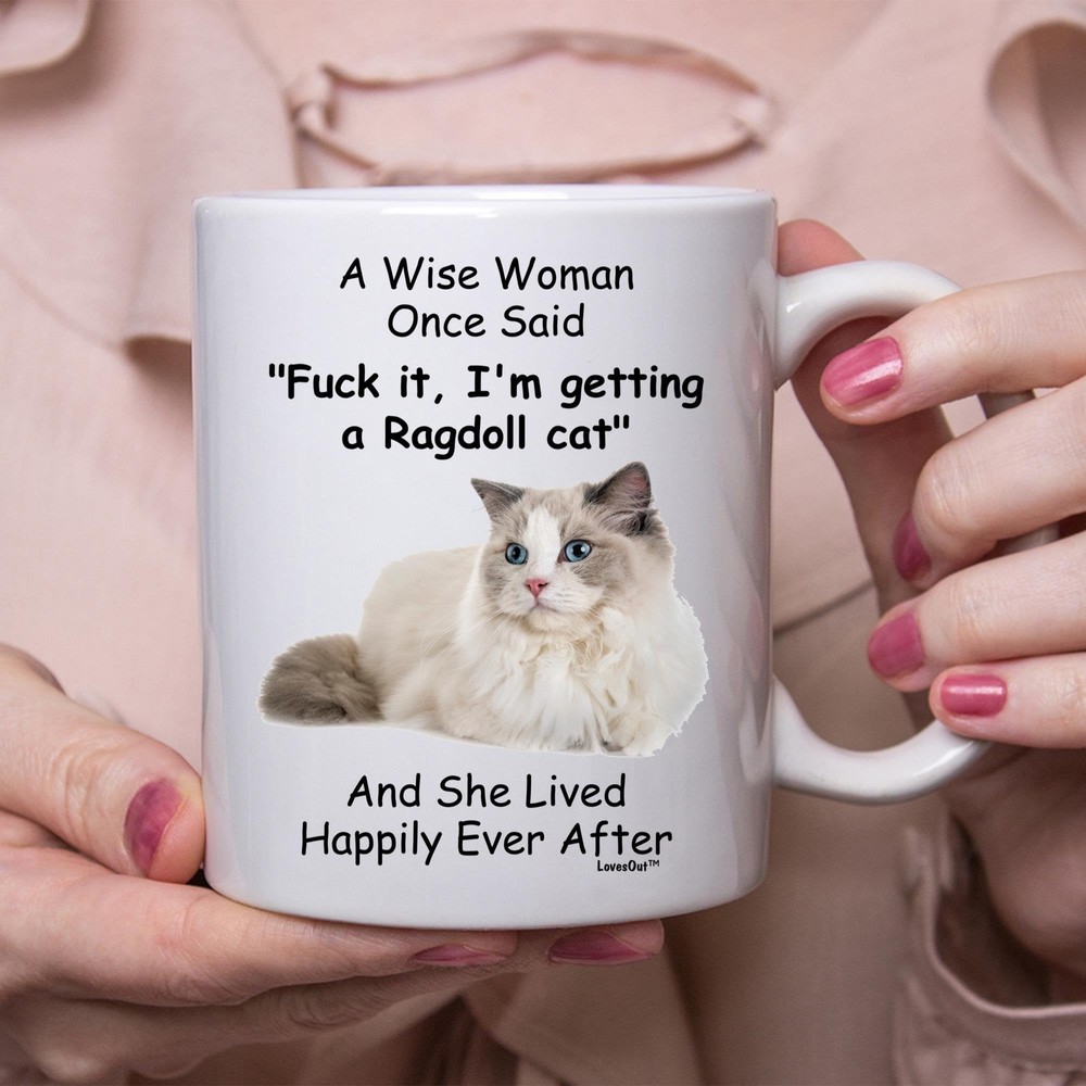 Funny Ragdoll Cat Gift For Women White Coffee Mug Coffee Cup