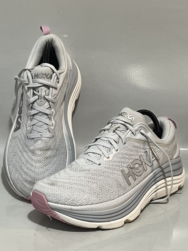 Hoka One One Gaviota 5 Shoes Womens Size 9 Gray Running Sneakers 1134255 SCP