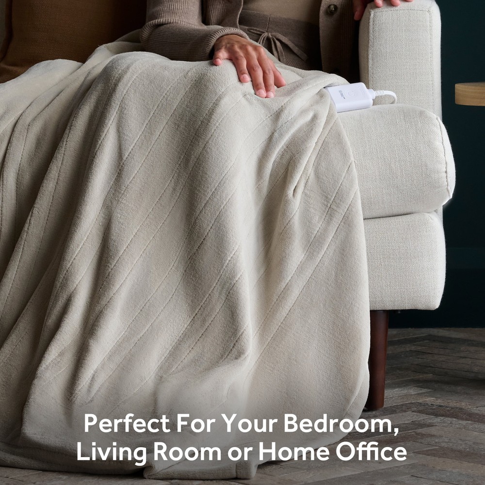 Sunbeam Throw Peyote Microplush, 4 Heat Settings, 4-Hour Auto Shut-Off,50” x 60”