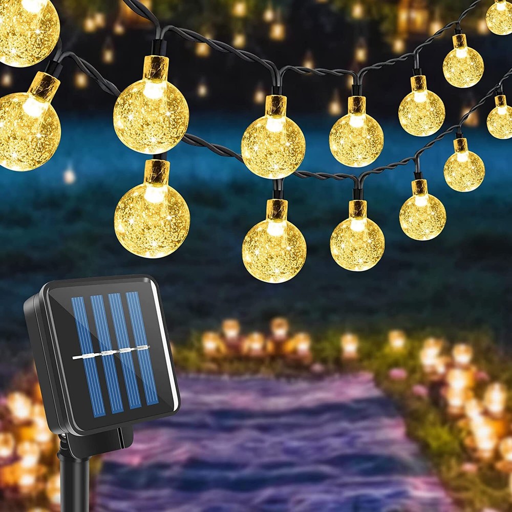 Solar Powered 50 LED String Light Garden Path Yard Decor Lamp Outdoor Waterproof