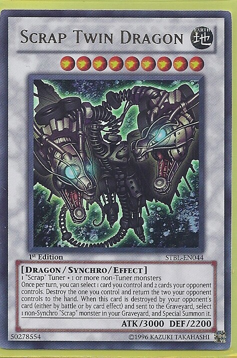 Scrap Twin Dragon STBL-EN044 1st Ed Starstrike Blast Rare Yugioh Card