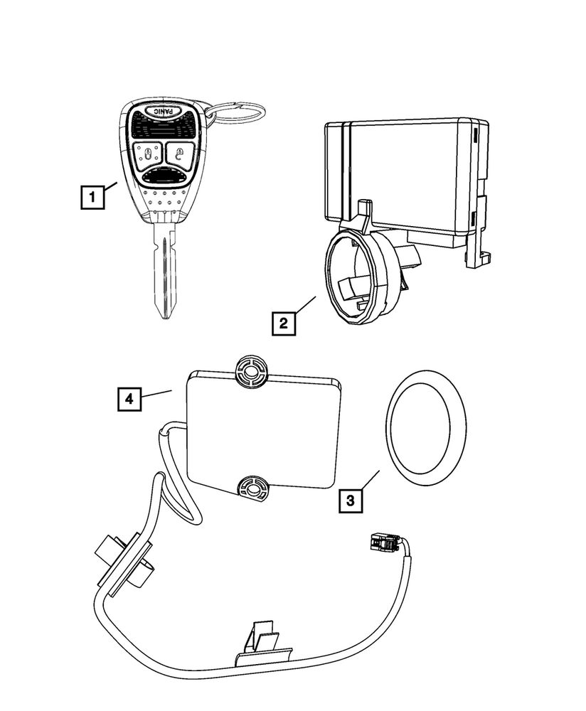 Genuine Mopar Blank With Transmitter Key 68029834AC