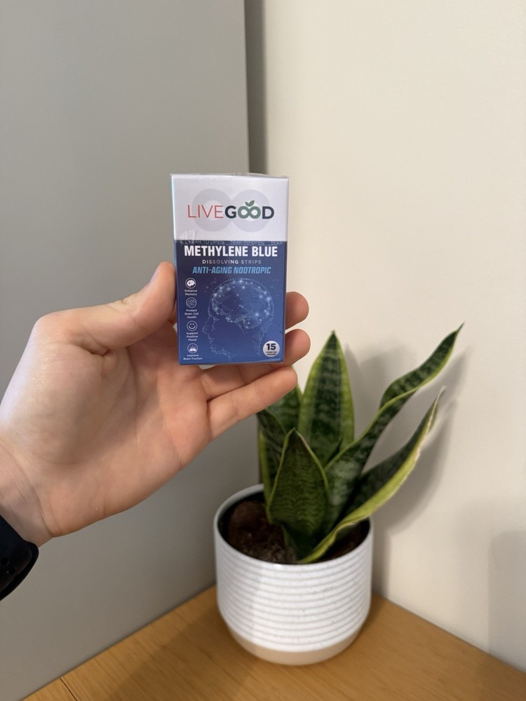 LiveGood Methylene Blue Nootropic Strips for Memory Boost 15 Count