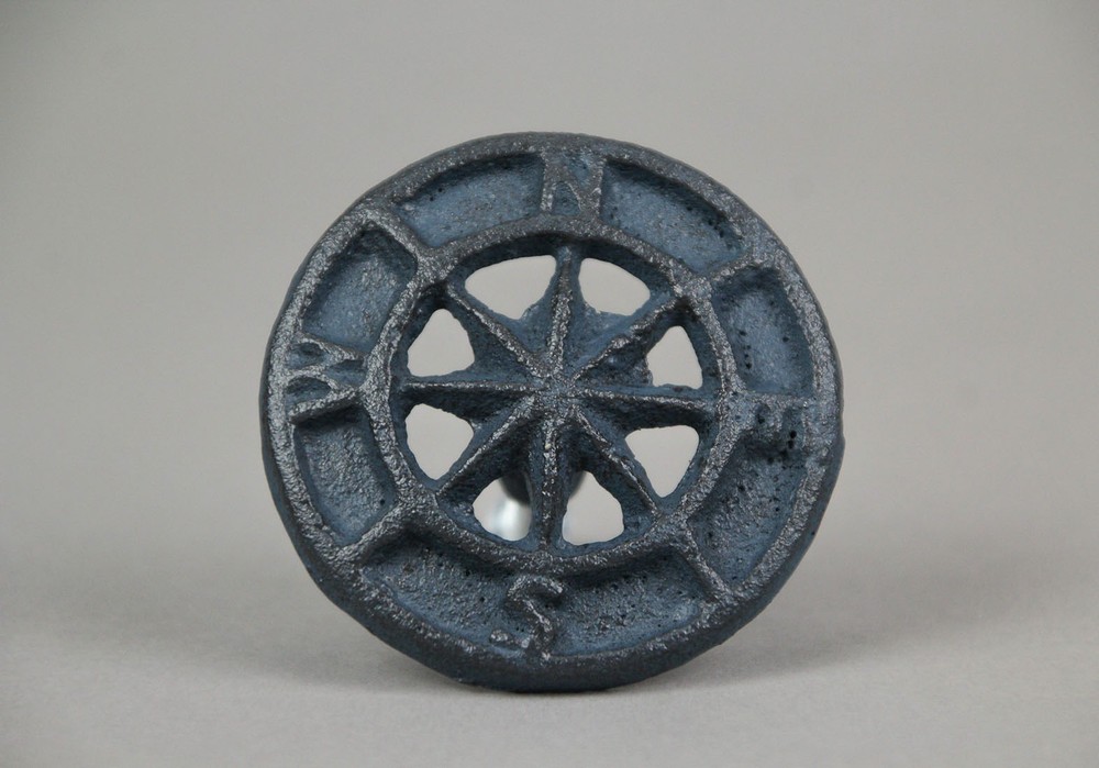 11 Dark Blue Cast Iron Compass Rose Cabinet Knobs Drawer Pulls Set