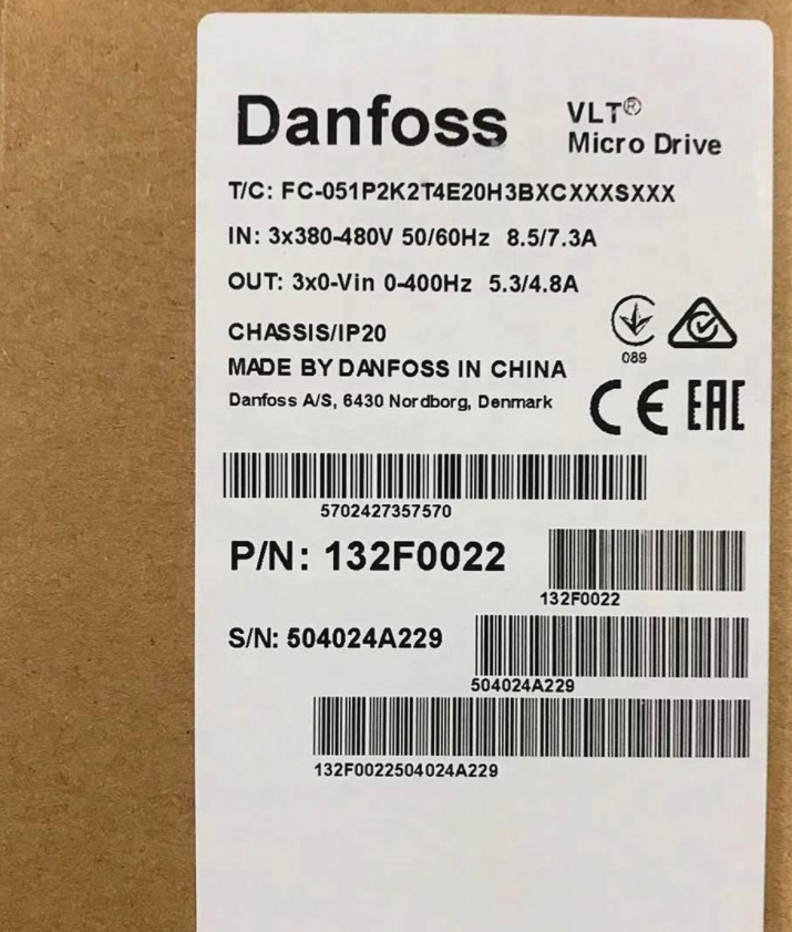 1PC NEW Danfoss 2.2kW FC-051P2K2T4E20H3BXCXXXSXXX 380V