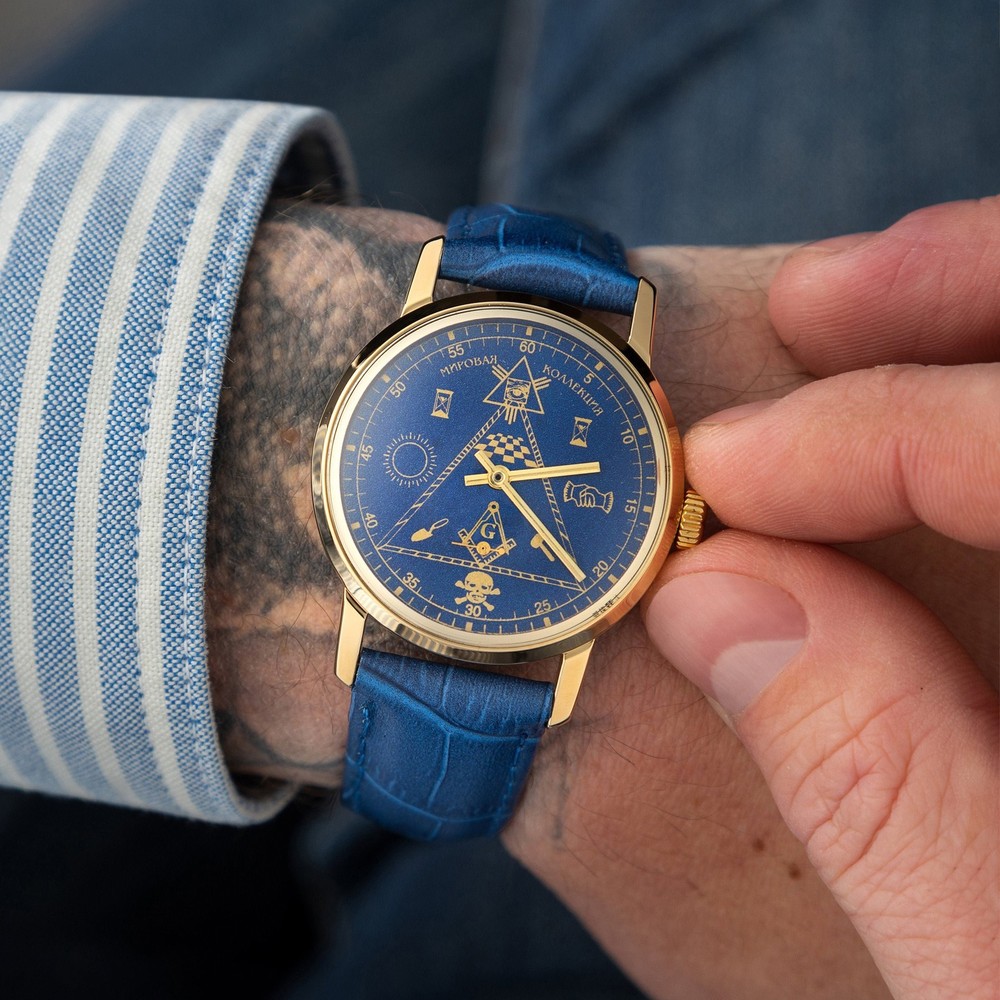 Pobeda Mechanical Men's Watch - Rare 1980s Soviet Masonic, Made in USSR