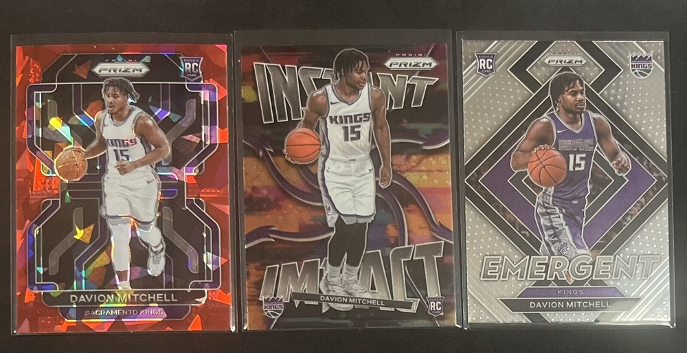 Davion Mitchell 2021-22 Panini Prizm Rookie Red Ice Instant Impact Emergent Lot