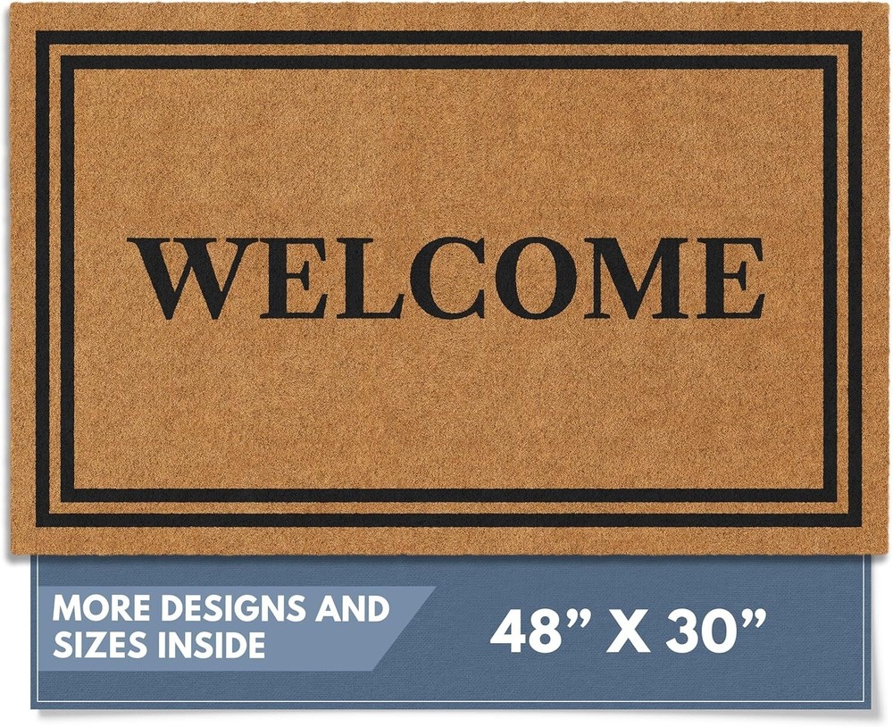 30x48 Non-Slip Rectangular Welcome Mat for Stylish Outdoor Entry
